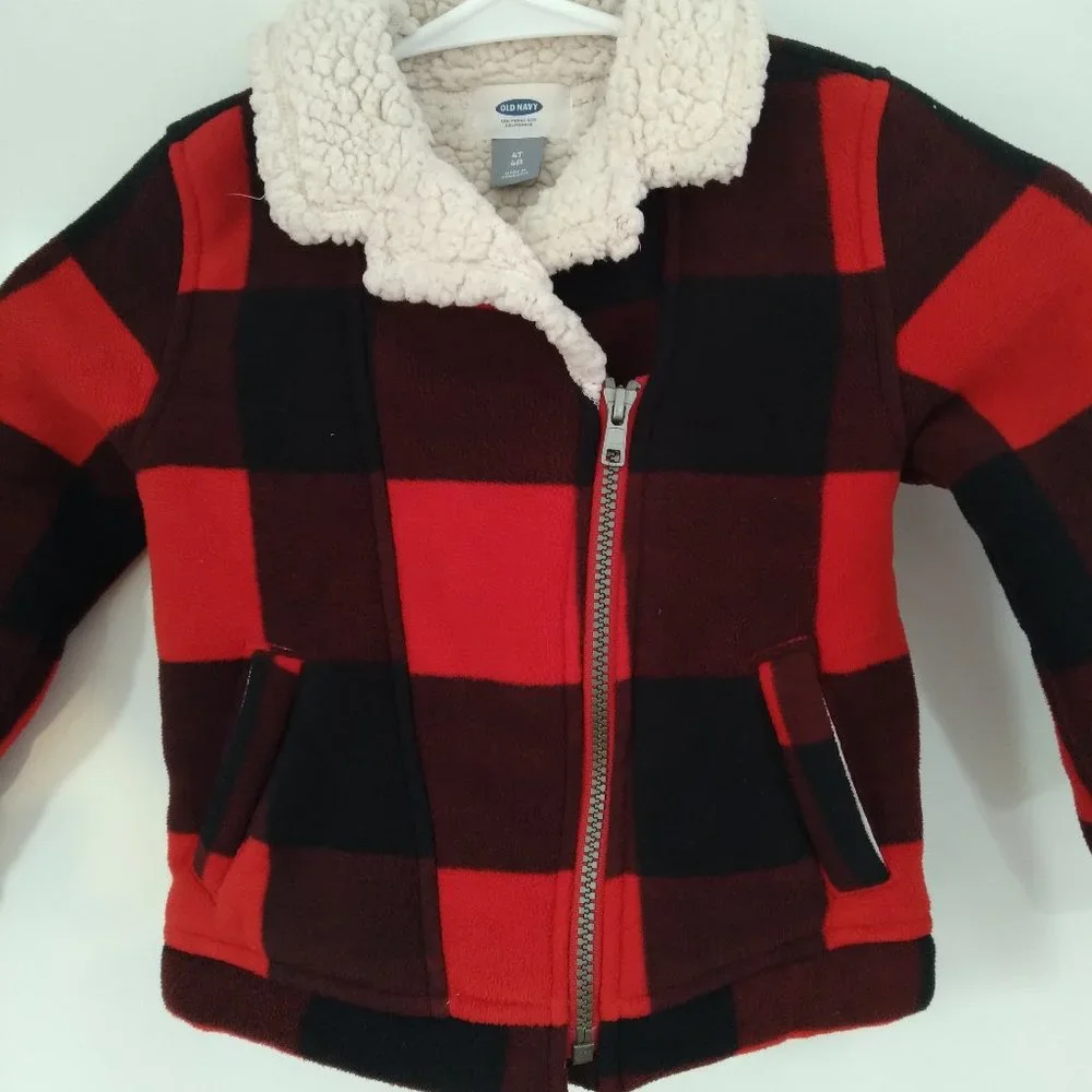 Old Navy Sherpa Lined Plaid Jacket